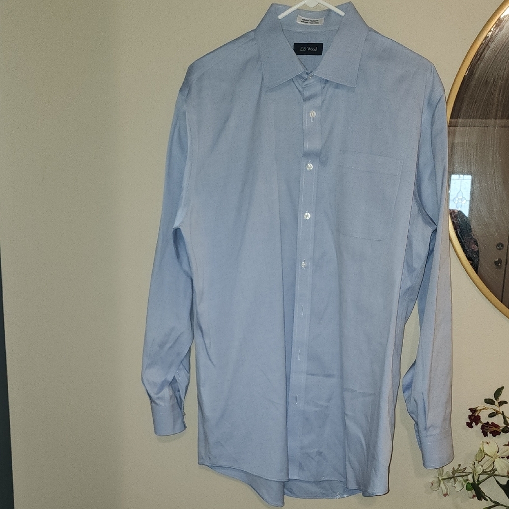 Men's Light Blue Dress Shirt by E.B Wood